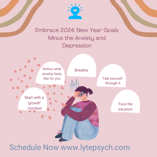 As we step into 2024, setting New Year resolutions is a common tradition. However, it's essential to balance these ambitions with our mental health, particularly when dealing with anxiety and depression. Lyte Psychiatry in Cedar Hill, TX, stands ready to guide you through this process, blending professional mental health services with compassionate care.