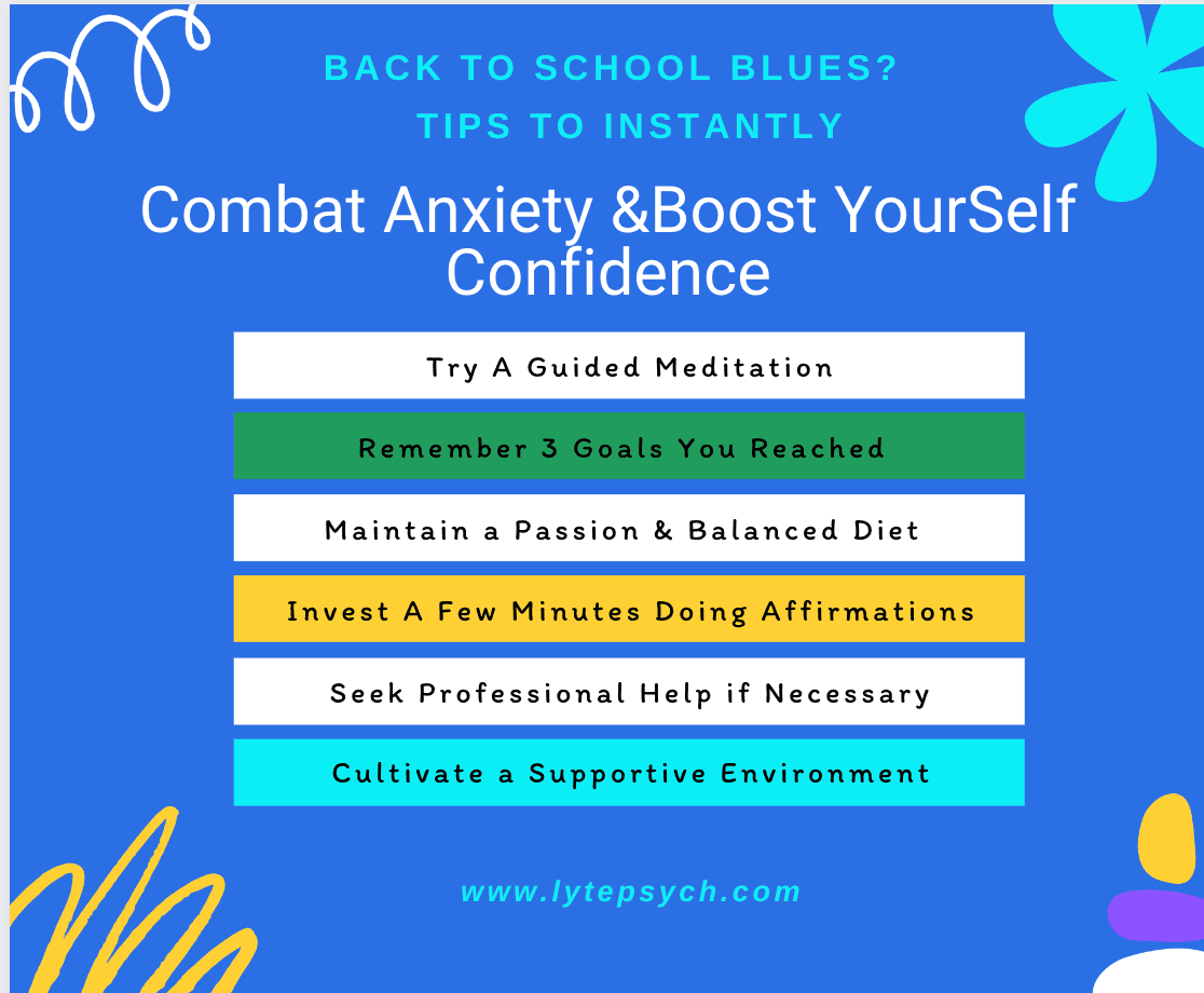 Back to school. Anxiety. ADHD. Depression. Bullying. Dallas TX. Cedar Hill, TX.