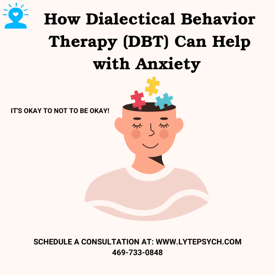 DBT focuses on helping individuals manage intense emotions, improve interpersonal relationships, and develop effective coping mechanisms for anxiety and stress. The core of DBT revolves around balancing acceptance of oneself with the need to change unhelpful behaviors, thoughts, and emotional reactions.